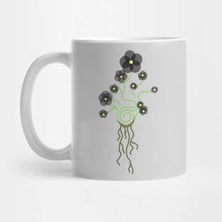 Spiral Flower: Black Mug